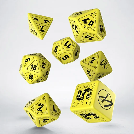 Caja del juego Cyberpunk Red Dice Set: Danger Zone
