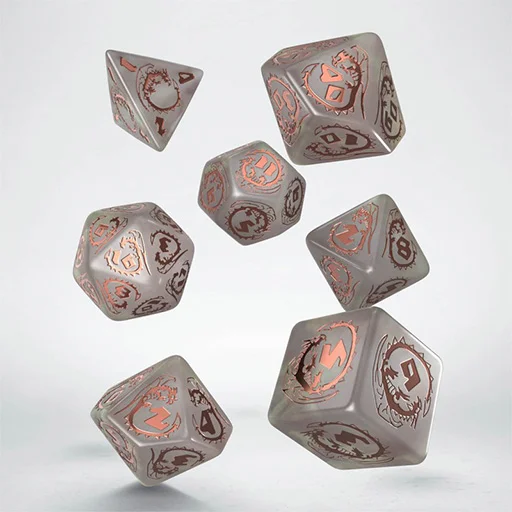 Caja del juego Dragons Dice Set: Quartz (7)