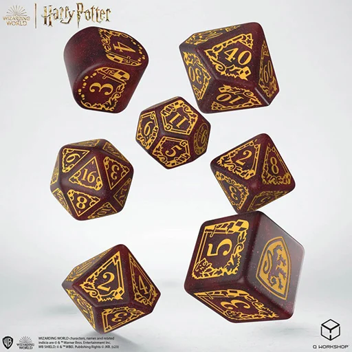 Caja del juego Harry Potter. Gryffindor Modern Dice Set - Red (7)