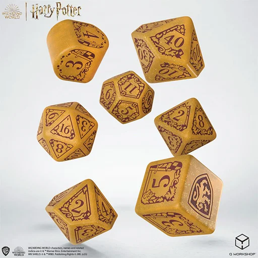Caja del juego Harry Potter. Gryffindor Modern Dice Set - Gold (7)