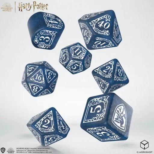 Caja del juego Harry Potter. Ravenclaw Modern Dice Set - Blue (7)
