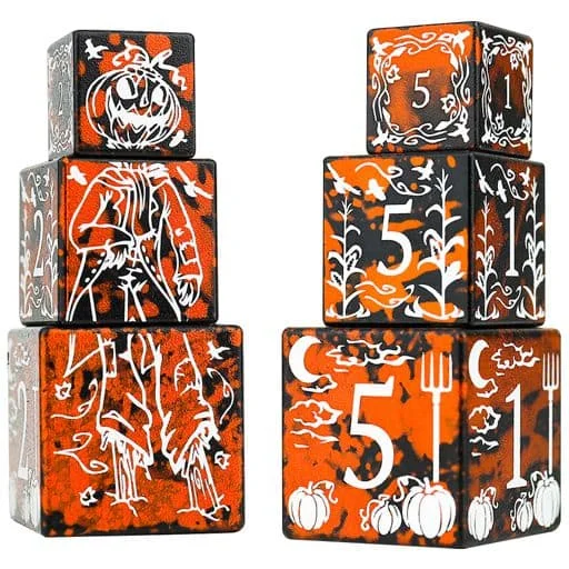 Caja del juego Scarecrow Stackable Metal D6 Dice Set