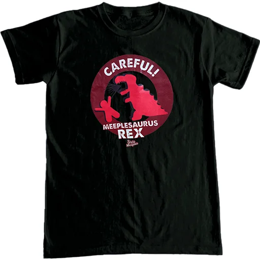 Caja del juego Playera Meeplesaurus Rex