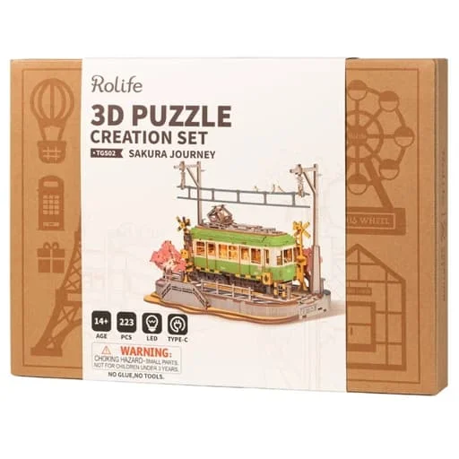 Caja del juego Rolife 3D Puzzle Creation Set:  Sakura Journey