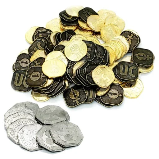 Caja del juego Sci-Fi Metal Coins Set