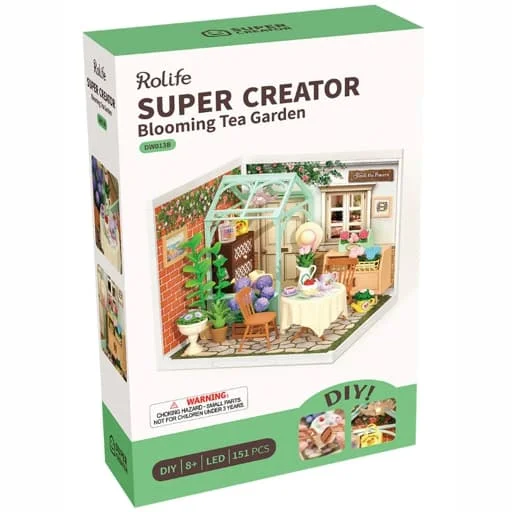 Caja del juego Rolife Plastic Puzzles Blooming Tea Garden