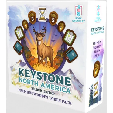 Caja del juego Keystone North America: Premium Wooden Token Pack