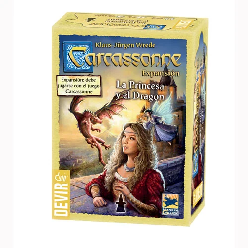 Caja del juego Carcassonne: La Princesa y el Dragón