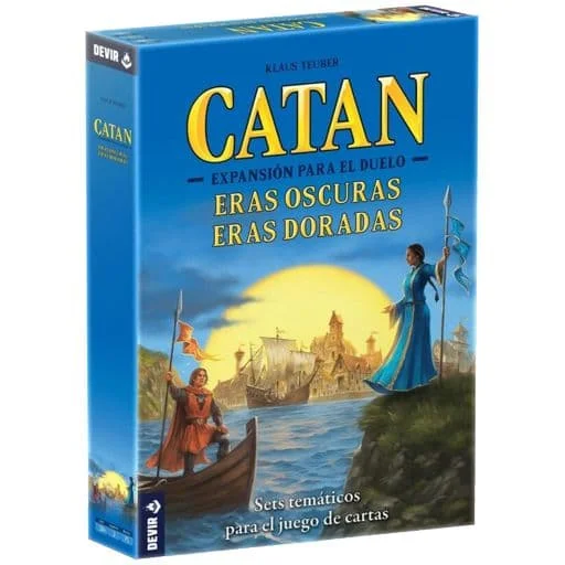 Caja del juego Catan: Expansión para el duelo – Eras Oscuras & Eras Doradas