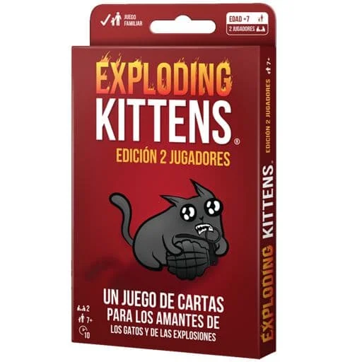 Caja del juego Exploding Kittens: Edición 2 Jugadores