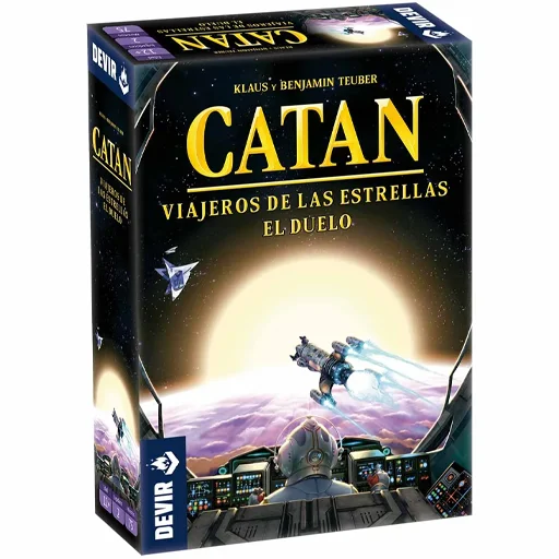 Caja del juego Catan: Viajeros de las Estrellas – El Duelo