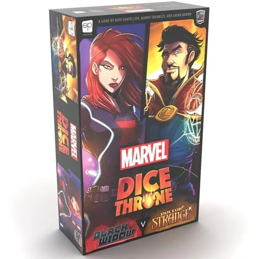 Caja del juego Marvel Dice Throne: Black Widow v. Doctor Strange