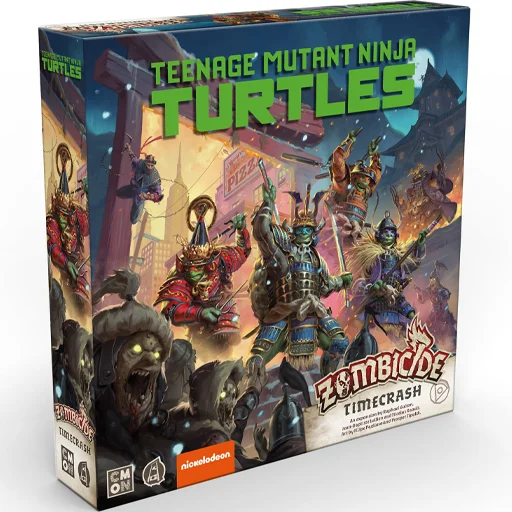 Caja del juego Zombicide: White Death – Teenage Mutant Ninja Turtles: Timecrash
