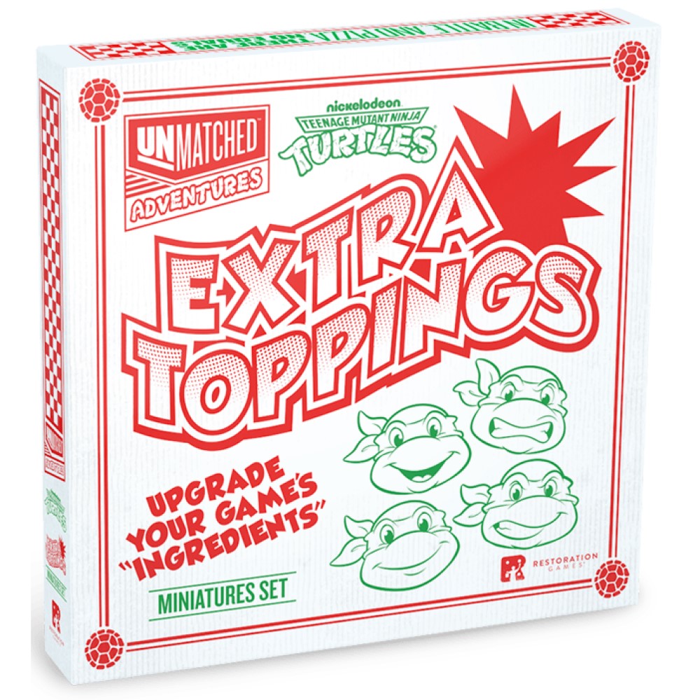 Caja del juego Unmatched Adventures: TMNT Extra Toppings Mini Pack